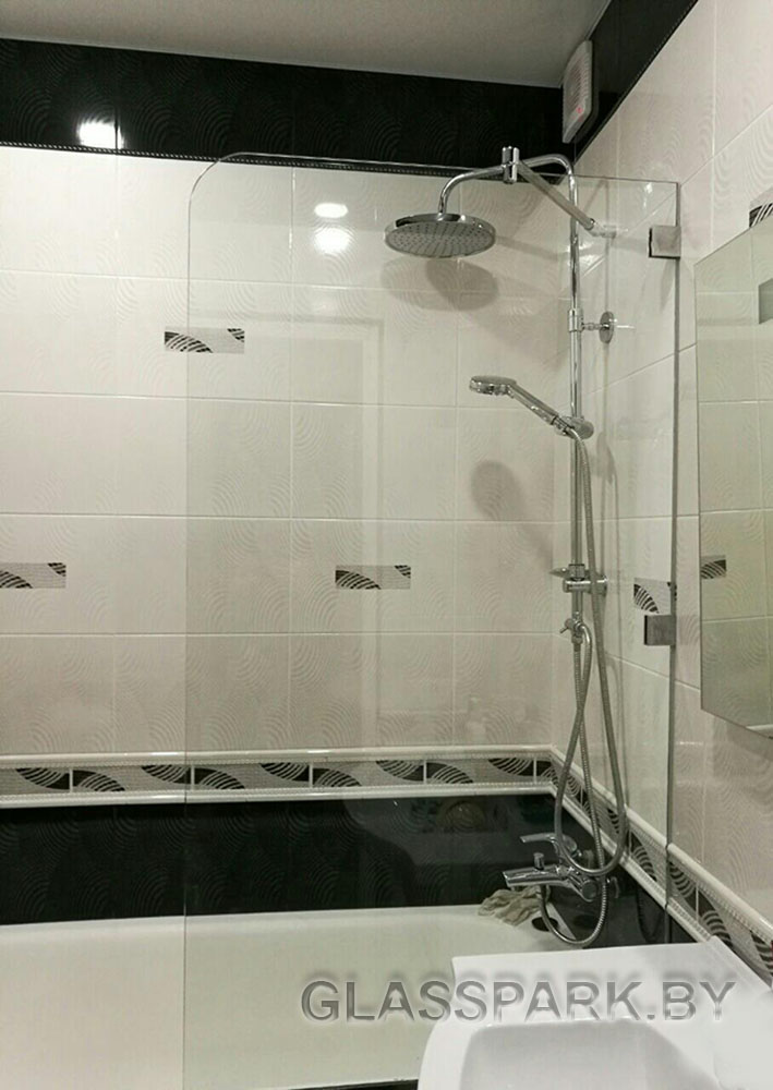 Стеклянная шторка для ванной_0