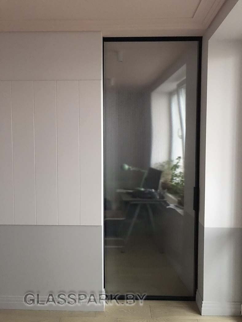 Раздвижная стеклянная дверь в алюминиевом профиле_15